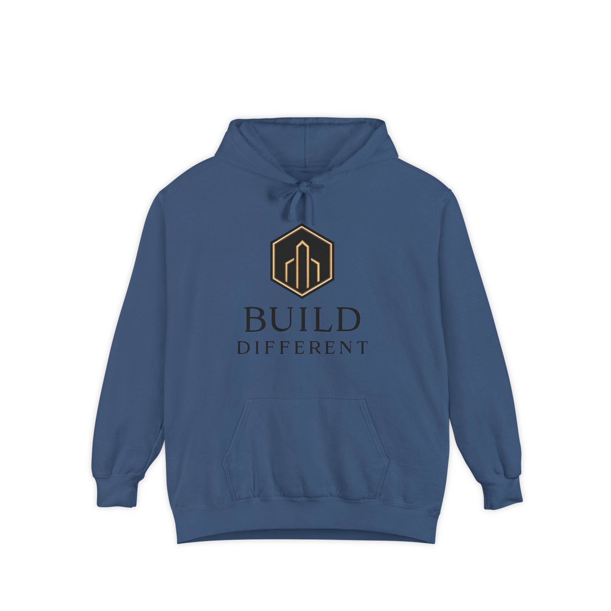 BUILD DIFFERENT — Garment-Dyed Fleece Hoodie