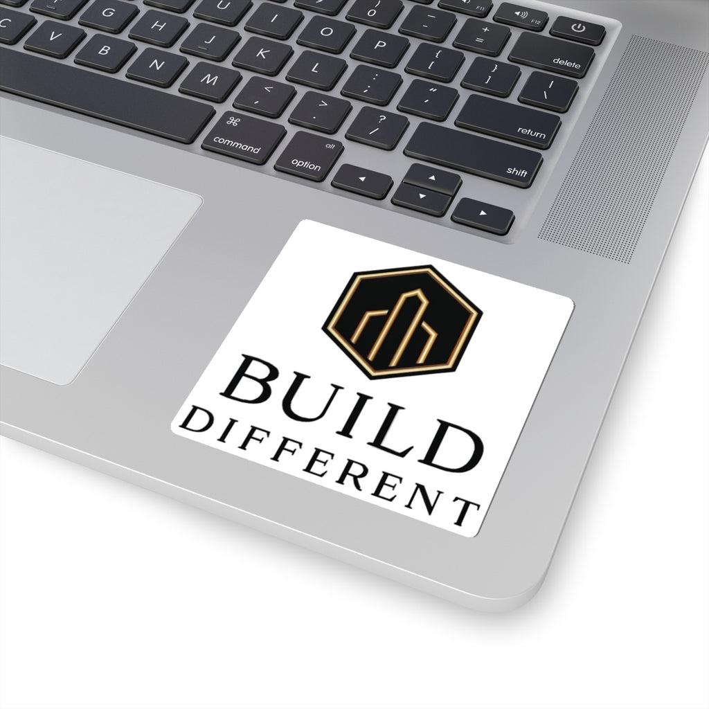 BUILD DIFFERENT — Gold & Black Emblem Vinyl Sticker