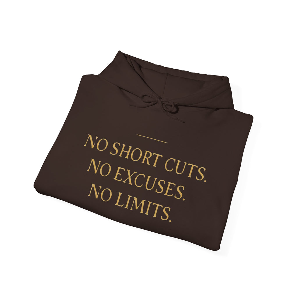 NO SHORT CUTS. NO EXCUSES. NO LIMITS. — Heavyweight Hoodie