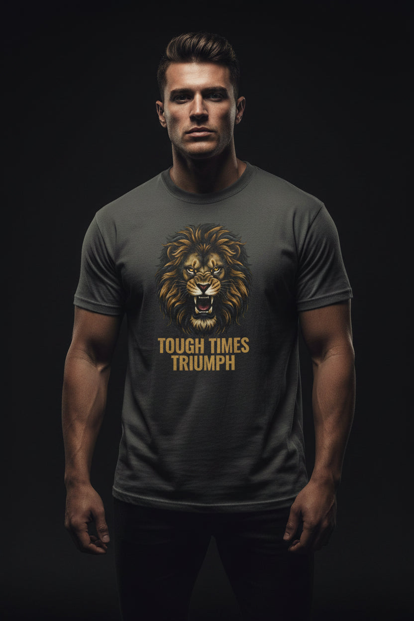 Tough Times Triumph Lion Tee — Garment-Dyed Heavyweight