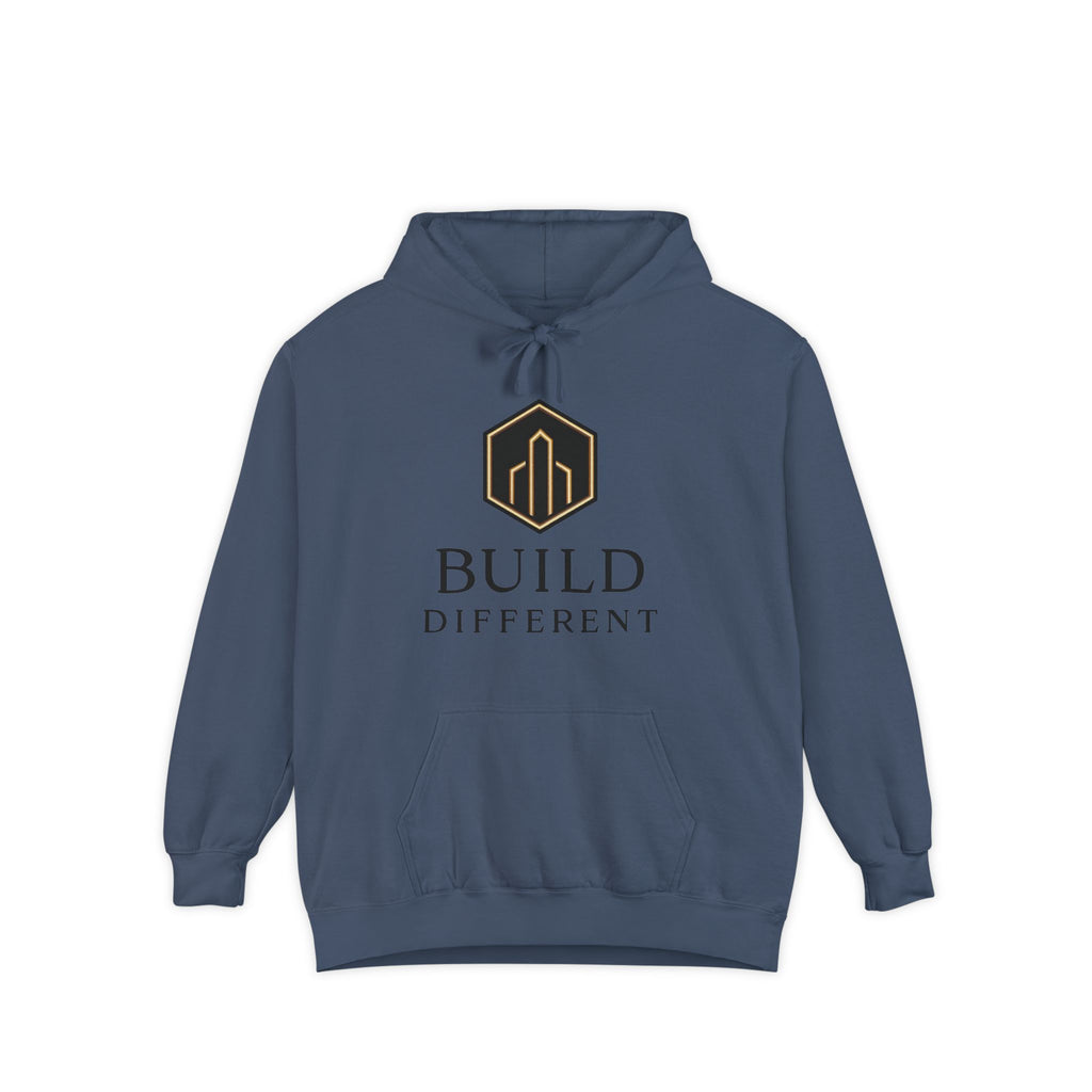 BUILD DIFFERENT — Garment-Dyed Fleece Hoodie