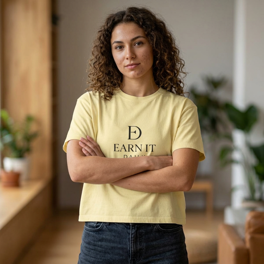 EARN IT DAILY — Garment-Dyed Boxy Tee