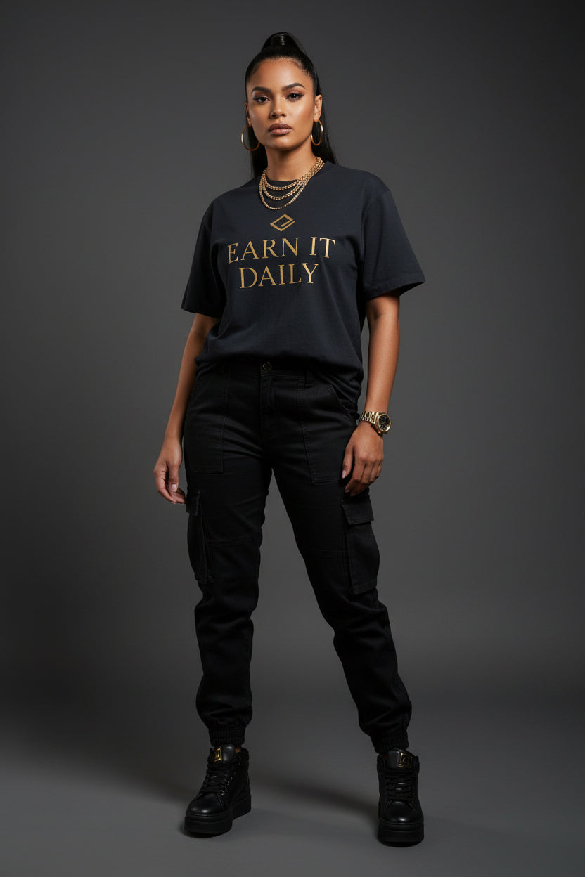 EARN IT DAILY — Garment-Dyed Boxy Tee