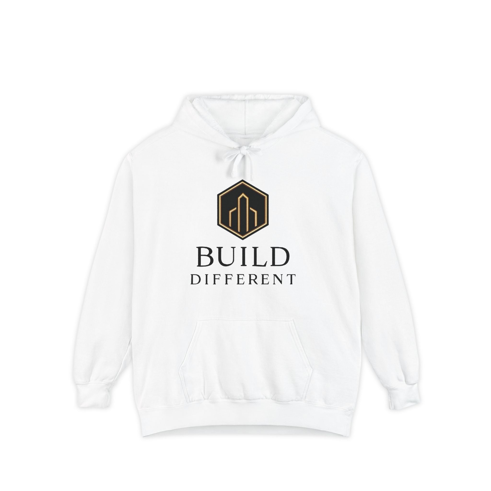 BUILD DIFFERENT — Garment-Dyed Fleece Hoodie