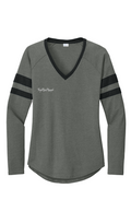 Women's Halftime Stripe V-Neck Tee