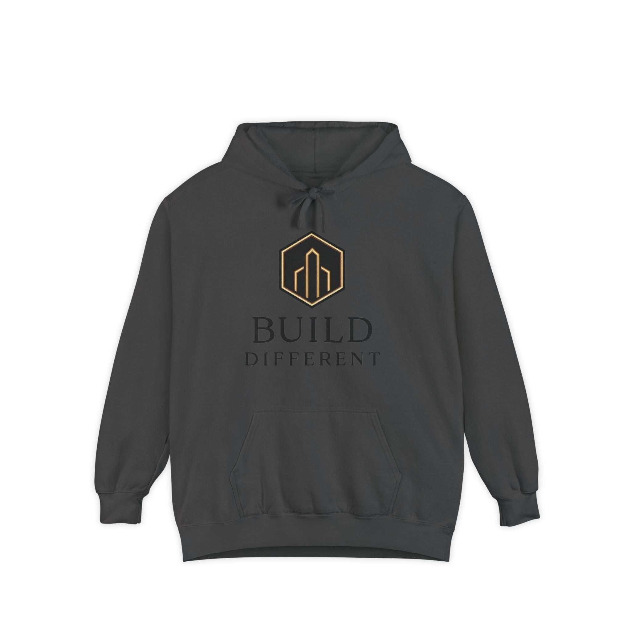 BUILD DIFFERENT — Garment-Dyed Fleece Hoodie