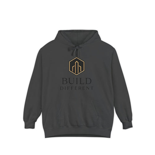 BUILD DIFFERENT — Garment-Dyed Fleece Hoodie
