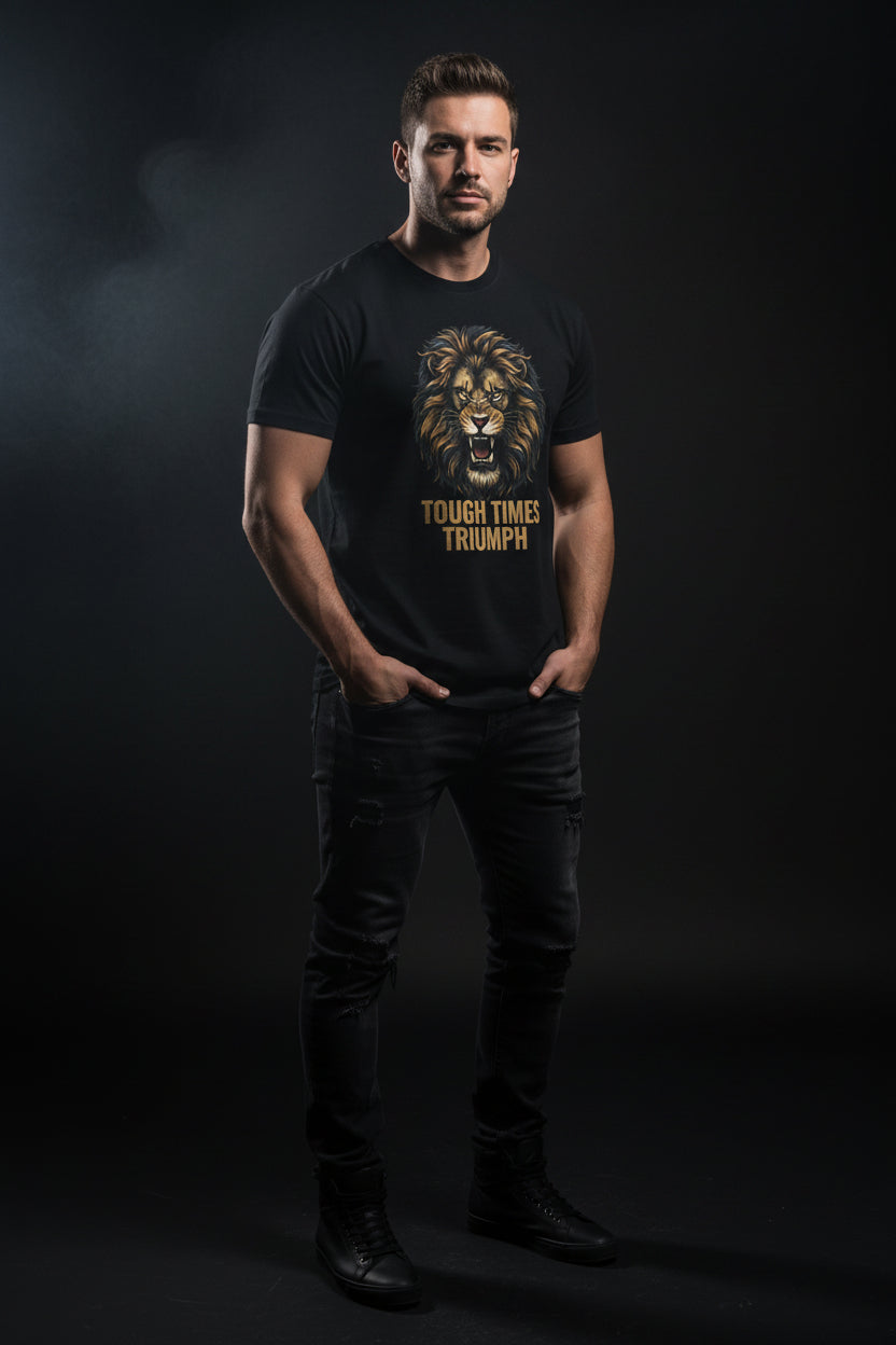 Tough Times Triumph Lion Tee — Garment-Dyed Heavyweight
