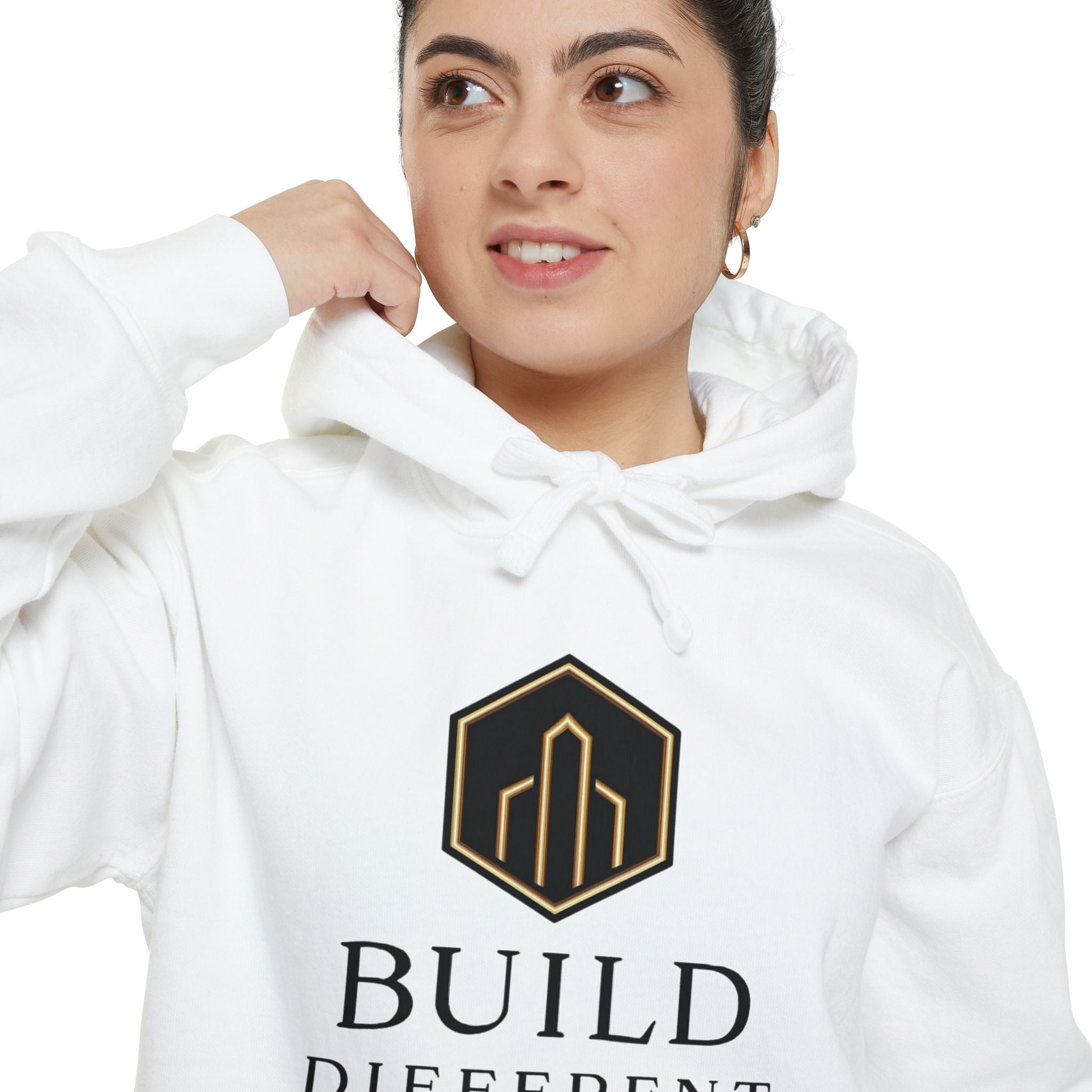 BUILD DIFFERENT — Garment-Dyed Fleece Hoodie