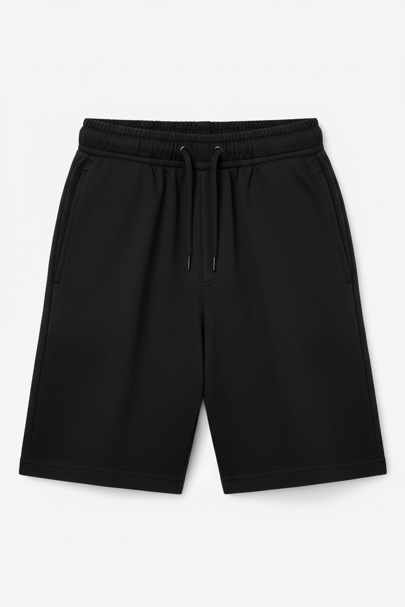 Black French Terry Shorts