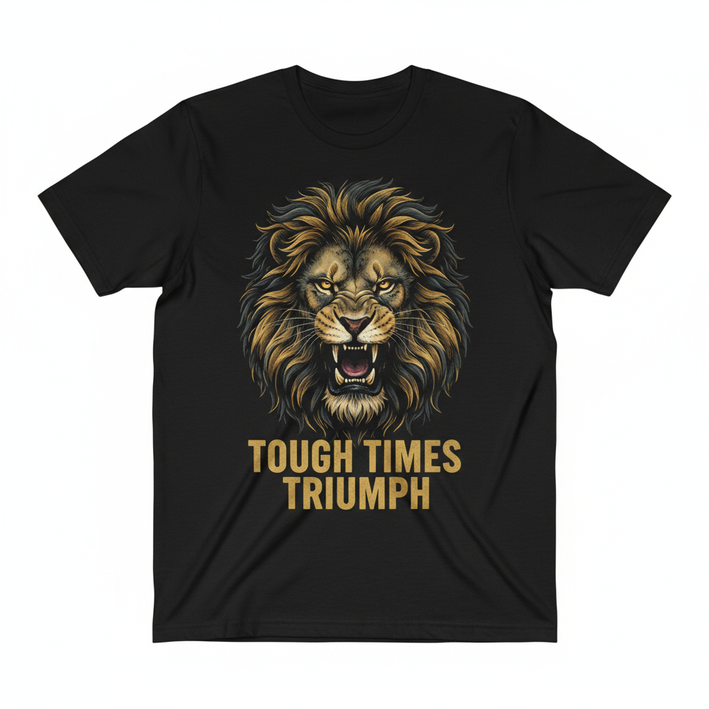 Black Tee - Lion Head