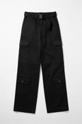 Black Wide-Leg Utility Pant