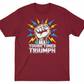 Burgundy Tee - Fist & Lightning