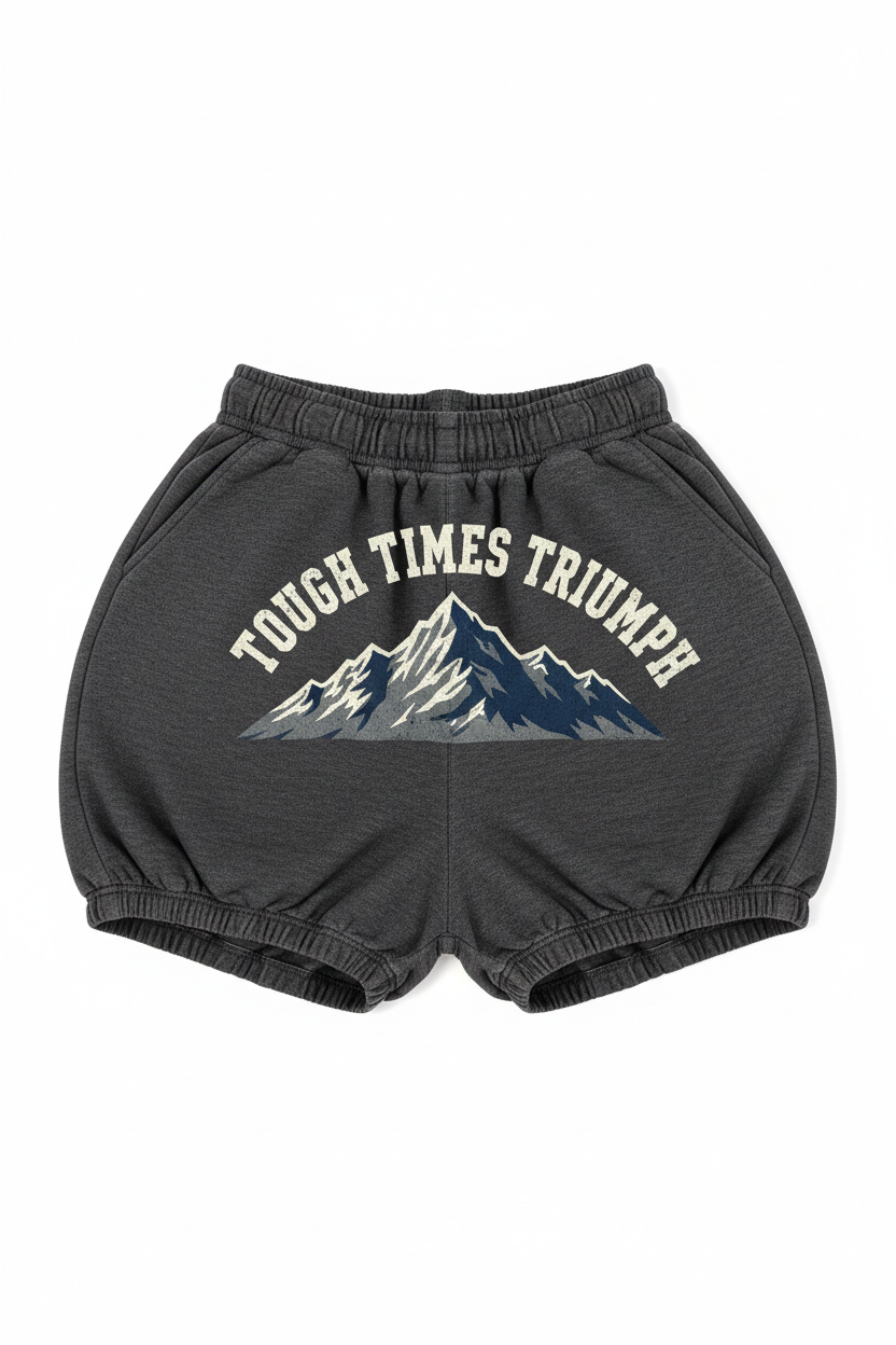 Charcoal Grey Bubble Shorts - Mountain Summit