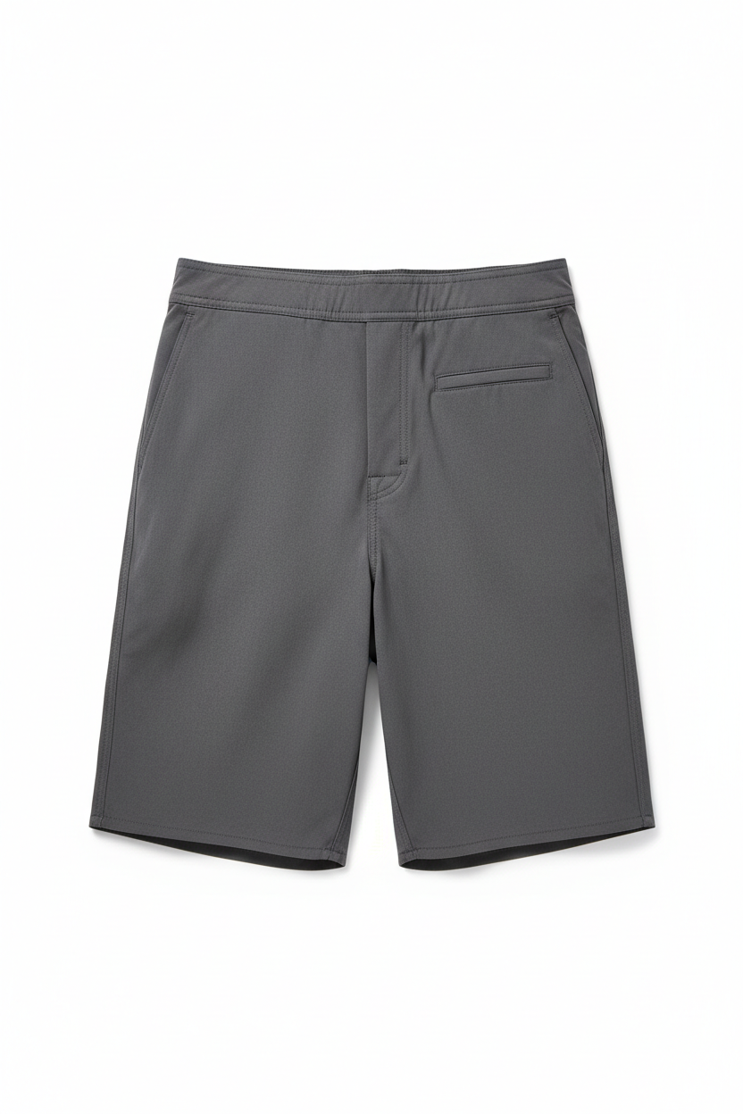 Tough Times Triumph Board Shorts - Charcoal Grey Plain