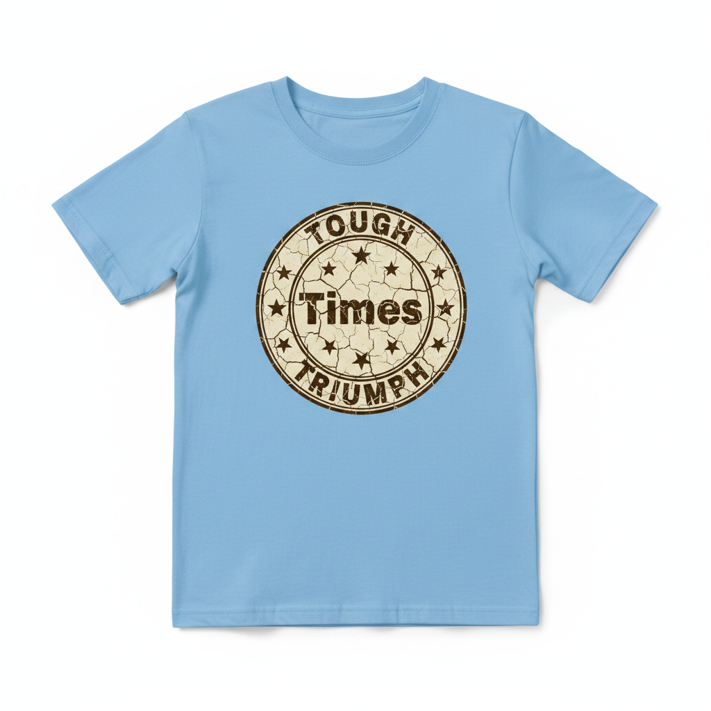 Tough Times Triumph Classic Tee in Baby Blue