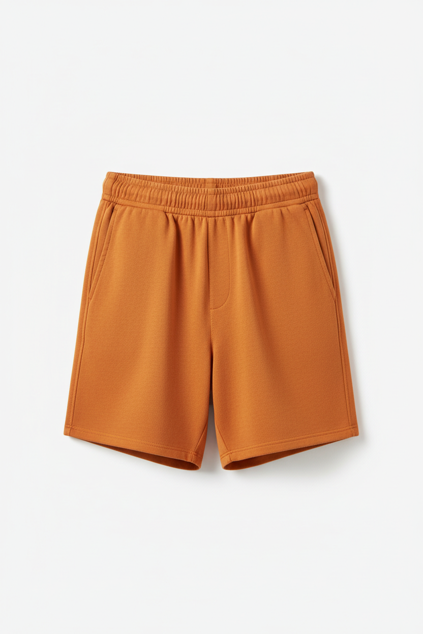 Tough Times Triumph French Terry Shorts - Orange Plain