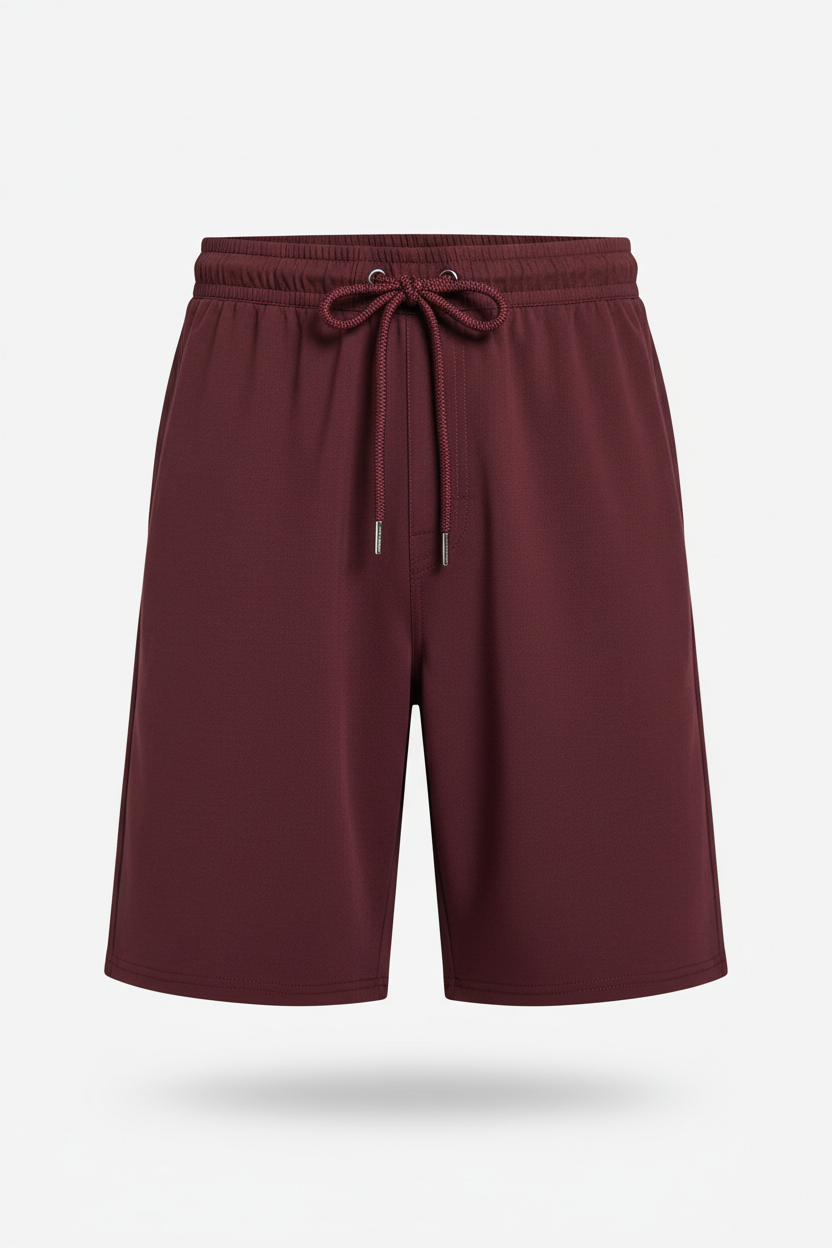 Tough Times Triumph Board Shorts - Burgundy Plain