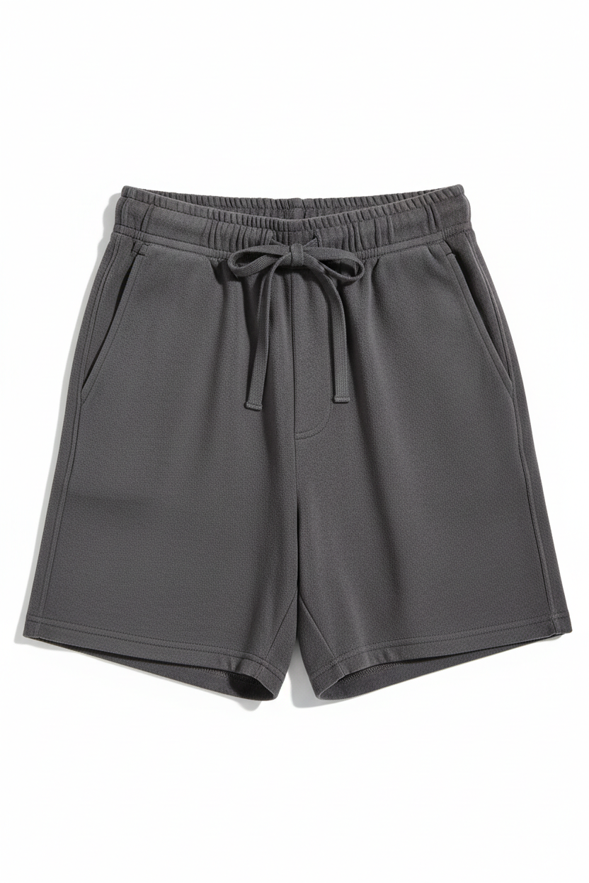 Tough Times Triumph French Terry Shorts - Charcoal Grey Plain