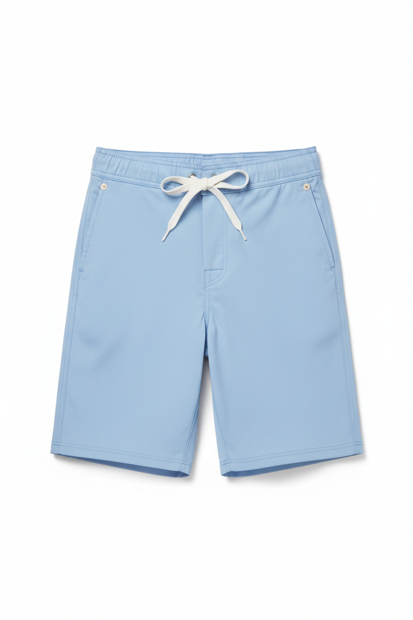 Tough Times Triumph Board Shorts - Baby Blue Plain