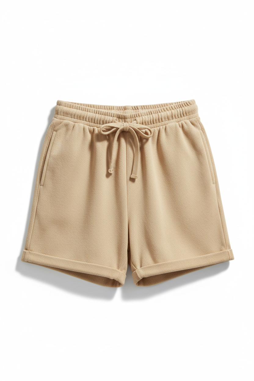 Tough Times Triumph French Terry Shorts - Sand Beige Plain
