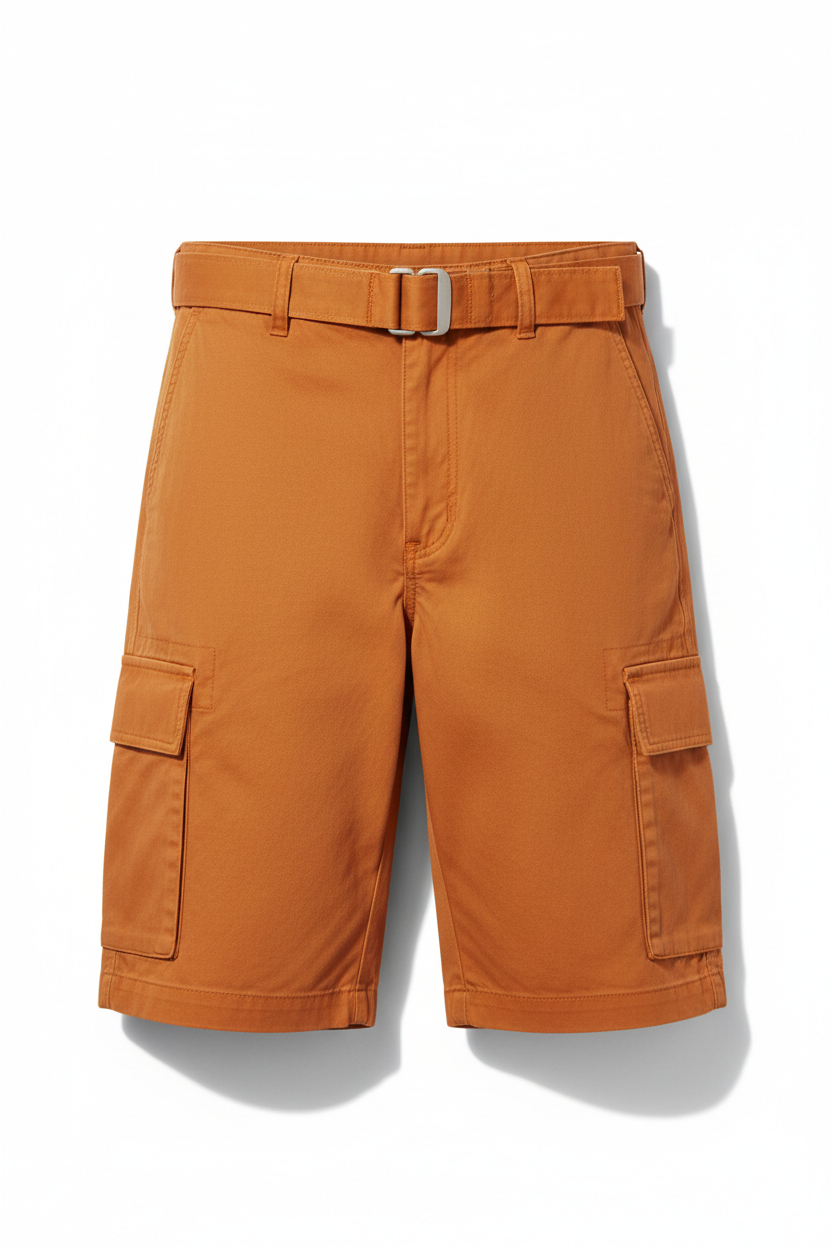 Tough Times Triumph Cargo Shorts - Orange Plain