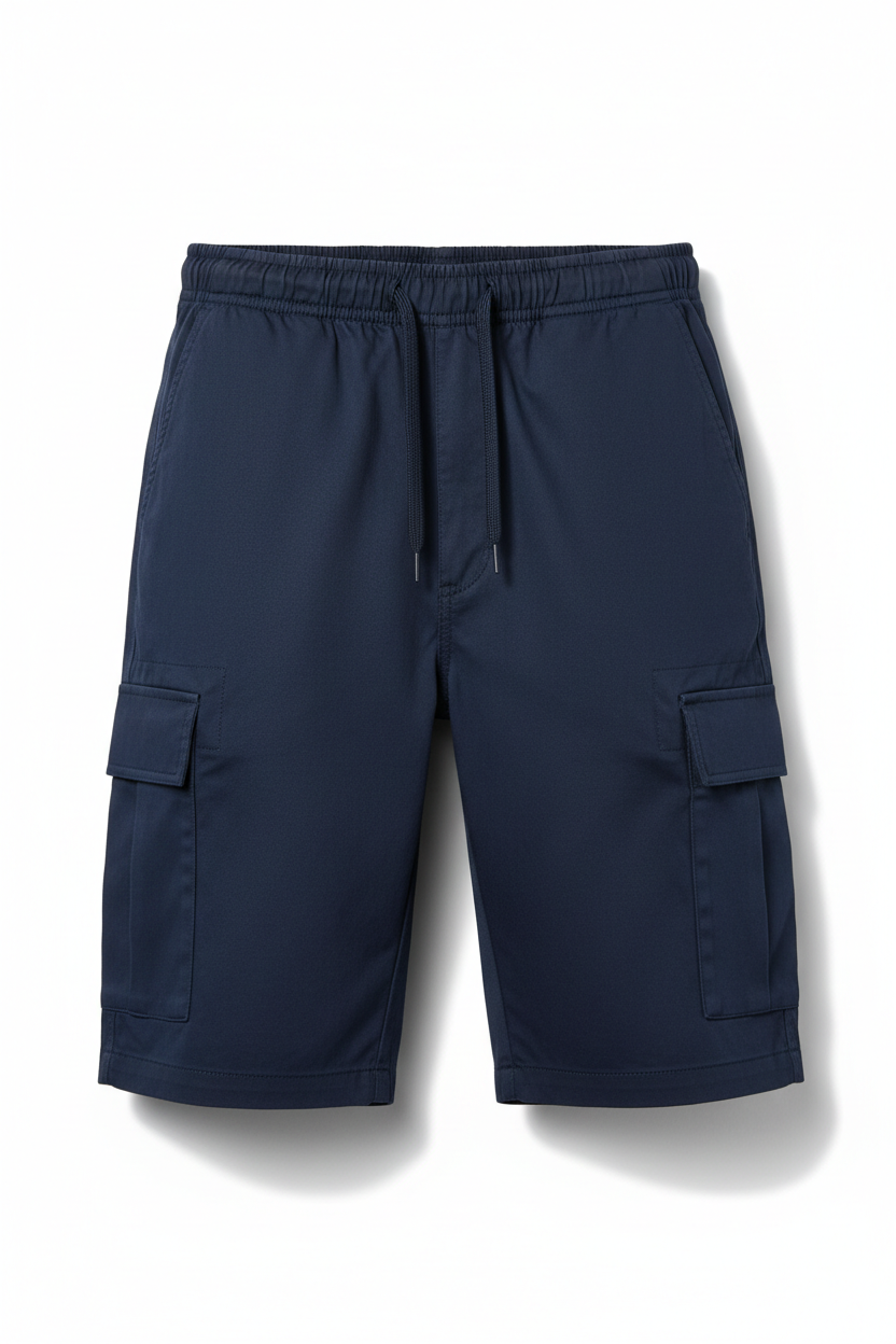 Tough Times Triumph Cargo Shorts - Navy Plain