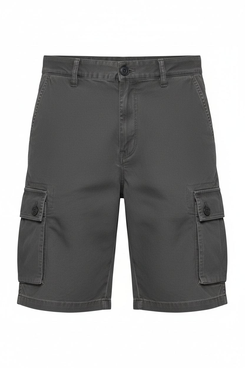 Tough Times Triumph Cargo Shorts - Charcoal Grey Plain