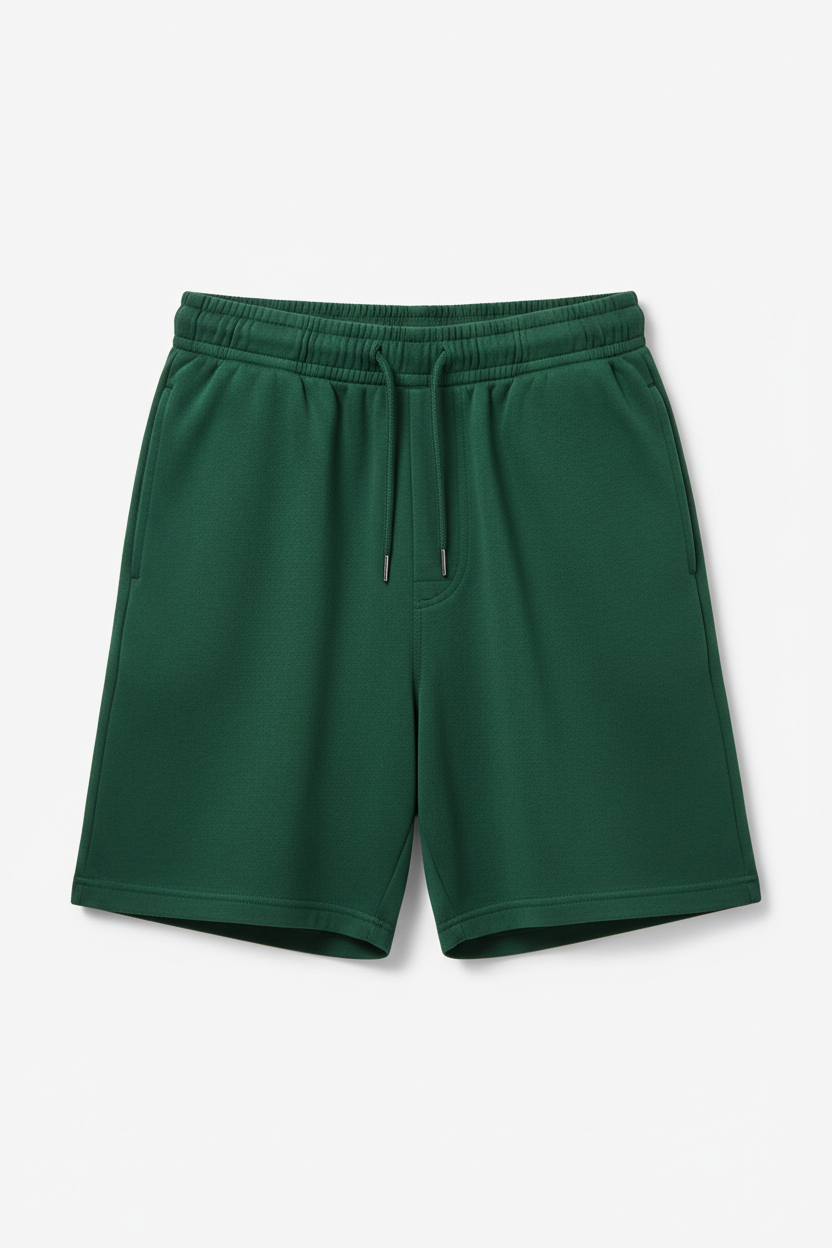 Tough Times Triumph French Terry Shorts - Forest Green Plain